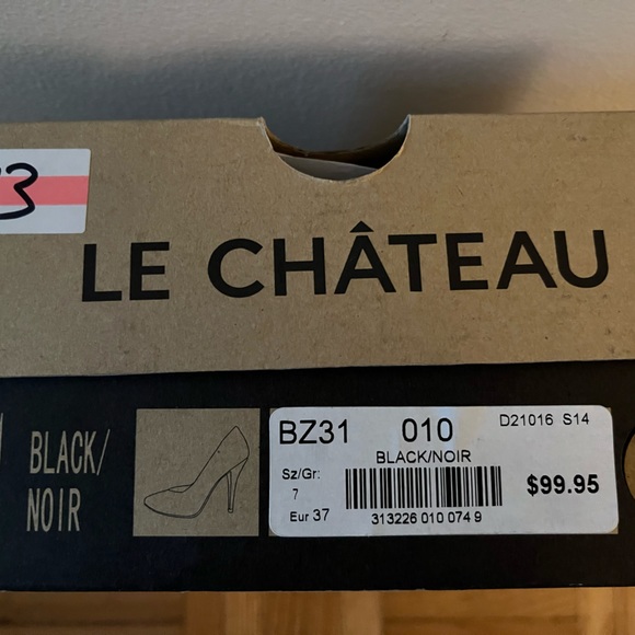 LeChateau Black sparkly pumps - size 7 - Picture 3 of 3